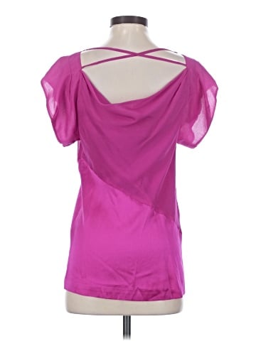 Diane von Furstenberg Short Sleeve Silk Top (view 2)