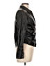 Zara Metallic Black Long Sleeve Blouse Size L - photo 4
