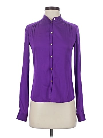 Diane von Furstenberg Long Sleeve Silk Top (view 1)