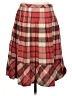 Talbots 100% Cotton Plaid Red Casual Skirt Size 4 Petite - photo 1