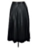 IMAN 100% Polyester Solid Black Faux Leather Skirt Size M - photo 2