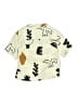 Zara Print Ivory Short Sleeve Button-Down Shirt Size 11 - 12 - photo 2