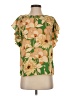 DR2 100% Polyester Green Short Sleeve Blouse Size XS - photo 1