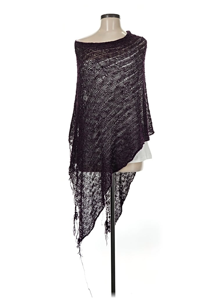 Pre-owned Chico's Poncho In Purple