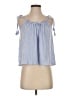 Laura Ashley Blue Sleeveless Blouse Size S - photo 1