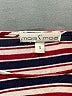 Moa Moa Stripes Red Short Sleeve Turtleneck Size S - photo 7