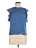 Olivaceous 100% Polyester Blue Short Sleeve Top Size M - photo 1