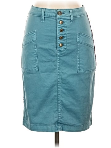 Pilcro and the Letterpress Denim Skirt (view 1)