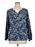 Jessica Simpson Blue Long Sleeve Blouse Size XL - photo 1