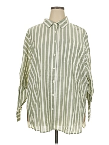 Torrid 3/4 Sleeve Button-Down Shirt (view 1)