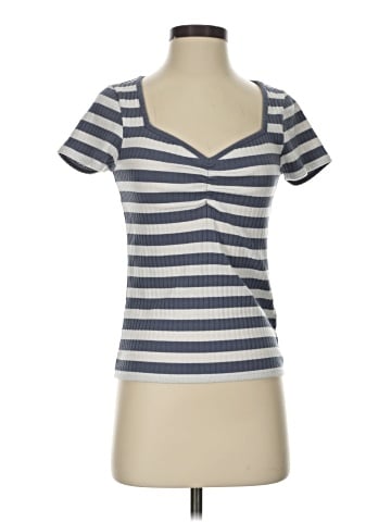 Madewell Ribbed Sweetheart Tee in Stripe (view 1)