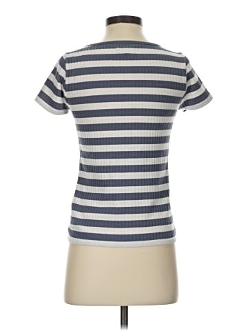 Madewell Ribbed Sweetheart Tee in Stripe (view 2)