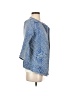 Lucky Brand 100% Cotton Chevron-herringbone Blue Blazer Size XS - photo 4