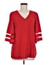 JCPenney 100% Polyester Red 3/4 Sleeve Top Size M - photo 1