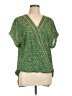 Max Studio 100% Polyester Green Short Sleeve Blouse Size L - photo 1