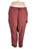 Active by Old Navy Solid Burgundy Casual Pants Size 3X - photo 1