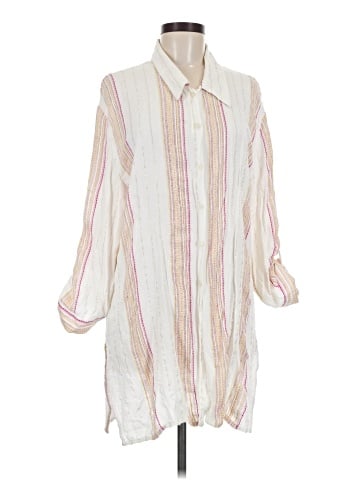 Elan 3/4 Sleeve Button-Down Shirt (view 1)