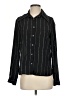 Kiwi 100% Polyester Stripes Black Long Sleeve Blouse Size S - photo 1