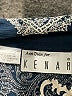Kenar 100% Rayon Paisley Blue Long Sleeve Button-Down Shirt Size M - photo 7