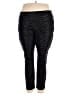 Roaman's Animal Print Black Active Pants Size 26W - photo 1