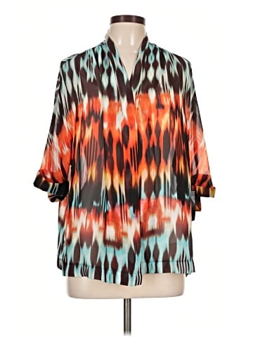 a.n.a. A New Approach 3/4 Sleeve Blouse (view 1)