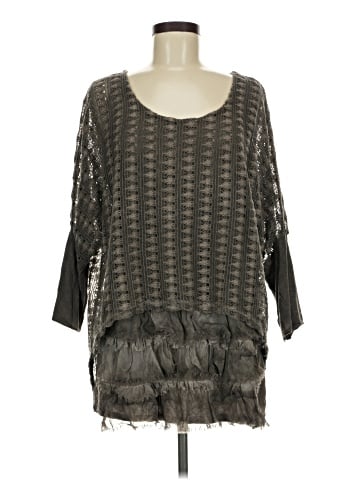 MADE IN ITALY 3/4 Sleeve Blouse (view 1)