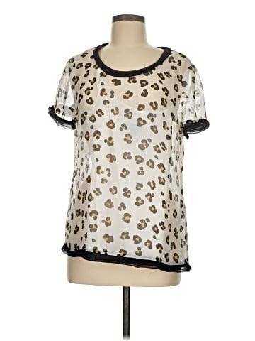 Donna Karan New York Short Sleeve Silk Top (view 1)