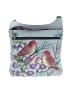 Anuschka 100% Leather Floral Graphic Animal Print Blue Leather Crossbody Bag One size - photo 3