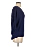 Express 100% Cotton Chevron-herringbone Blue Pullover Sweater Size XS - photo 4
