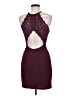 Speechless Solid Burgundy Cocktail Dress Size M - photo 2