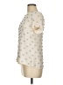 J.Crew Collection 100% Silk Ivory Short Sleeve Silk Top Size 8 - photo 5