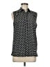 Etcetera 100% Viscose Polka Dots Black Sleeveless Blouse Size 8 - photo 1