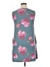 Apt. 9 Floral Teal Casual Dress Size L - photo 2