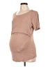 Smallshow Tan Short Sleeve T-Shirt Size Lg Maternity - photo 1