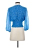 Aqua 100% Polyester Blue 3/4 Sleeve Blouse Size S - photo 2