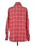 Zara Tweed Checkered-gingham Plaid Pink Red Long Sleeve Button-Down Shirt Size XS - photo 2