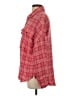 Zara Tweed Checkered-gingham Plaid Pink Red Long Sleeve Button-Down Shirt Size XS - photo 5