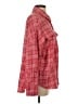 Zara Tweed Checkered-gingham Plaid Pink Red Long Sleeve Button-Down Shirt Size XS - photo 4