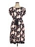 Perceptions Print Pink Casual Dress Size XL - photo 1
