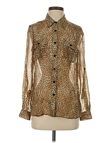 GUESS by Marciano Long Sleeve Silk Top (view 1)