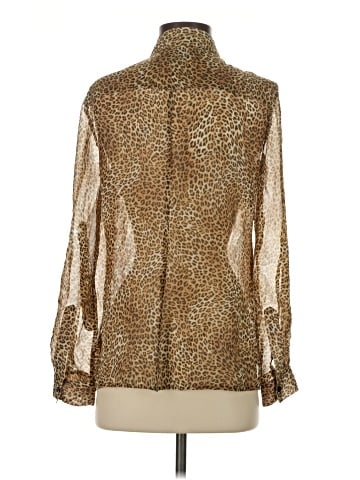 GUESS by Marciano Long Sleeve Silk Top (view 2)