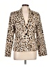 Calvin Klein 100% Polyester Animal Print Gold Blazer Size 10 - photo 1