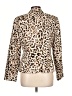 Calvin Klein 100% Polyester Animal Print Gold Blazer Size 10 - photo 2