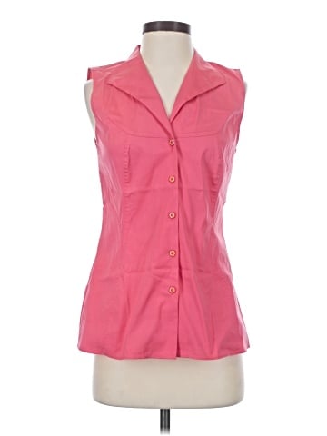 Lafayette 148 New York Sleeveless Button-Down Shirt (view 1)
