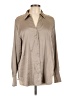 H&M Metallic Gray Long Sleeve Blouse Size L - photo 1
