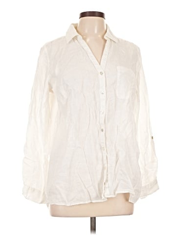 Sigrid Olsen 3/4 Sleeve Button-Down Shirt (view 1)