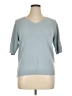 Ella Moss Chevron-herringbone Blue Pullover Sweater Size XL - photo 1