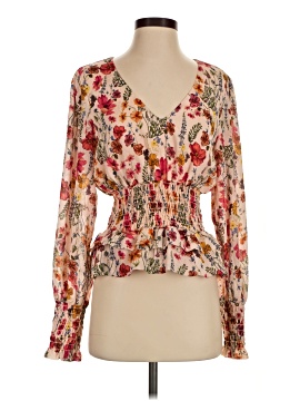 Lavender Brown Long Sleeve Blouse