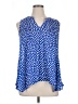 Perseption Concept Polka Dots Blue Sleeveless Blouse Size XL - photo 1