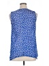 Perseption Concept Polka Dots Blue Sleeveless Blouse Size XL - photo 2